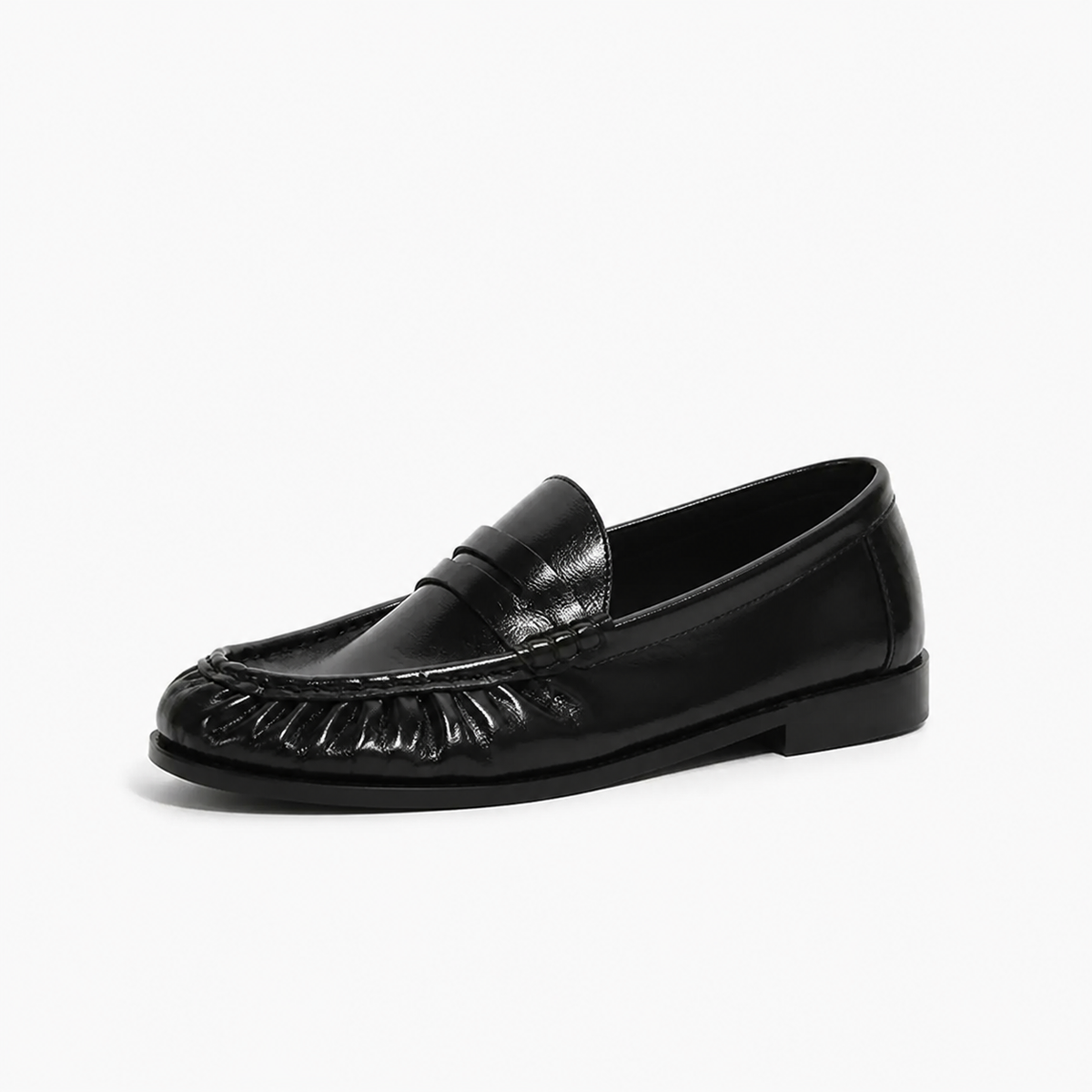 Mocassin Noir Cuir Femme : Le Fini Miroir & l'Élégance Soignée