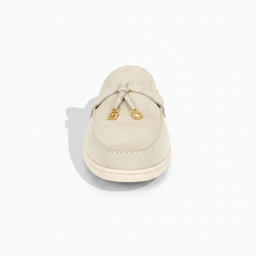 Mocassin Ouvert Crème Femme - vue 3
