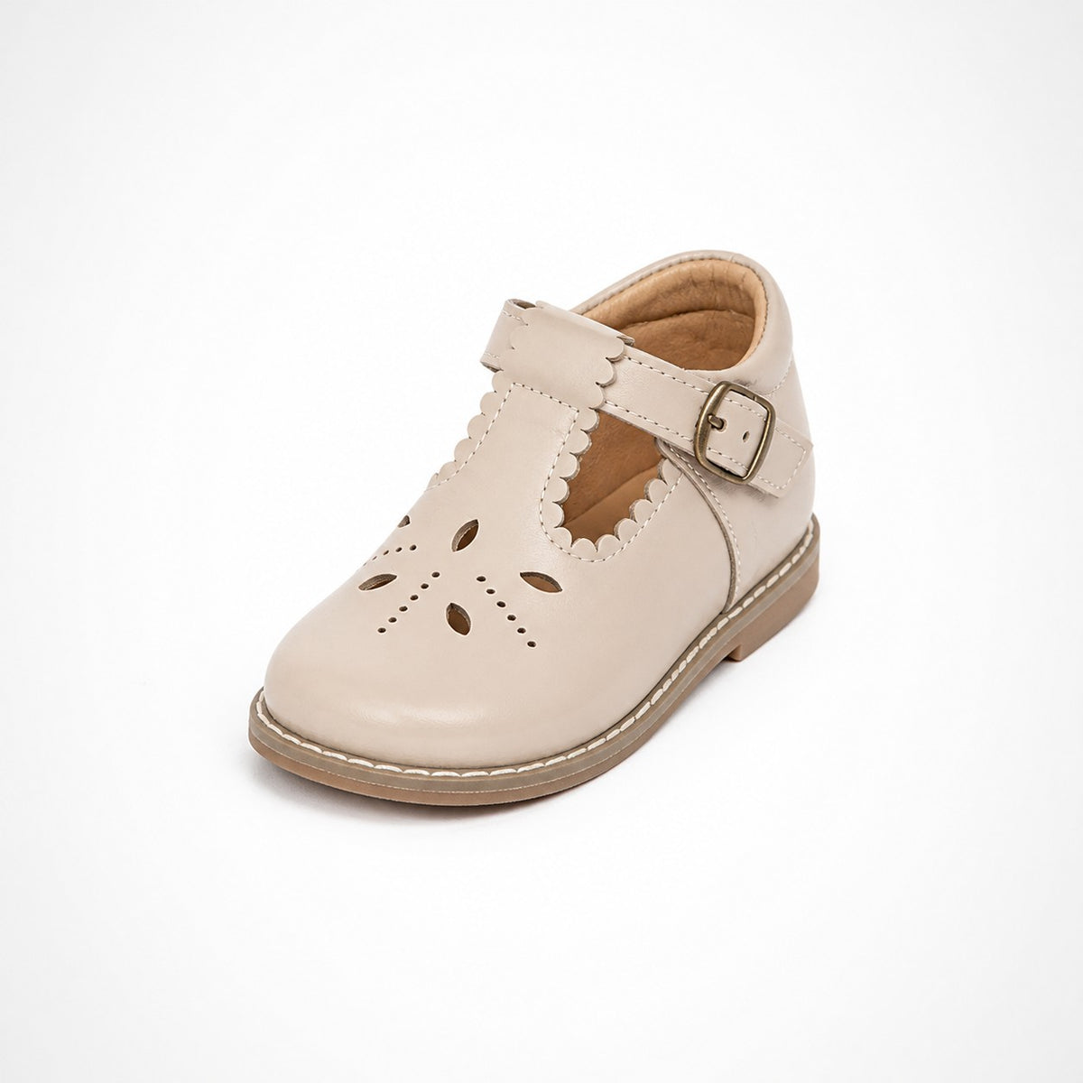 Mocassins enfant beiges pour cérémonie