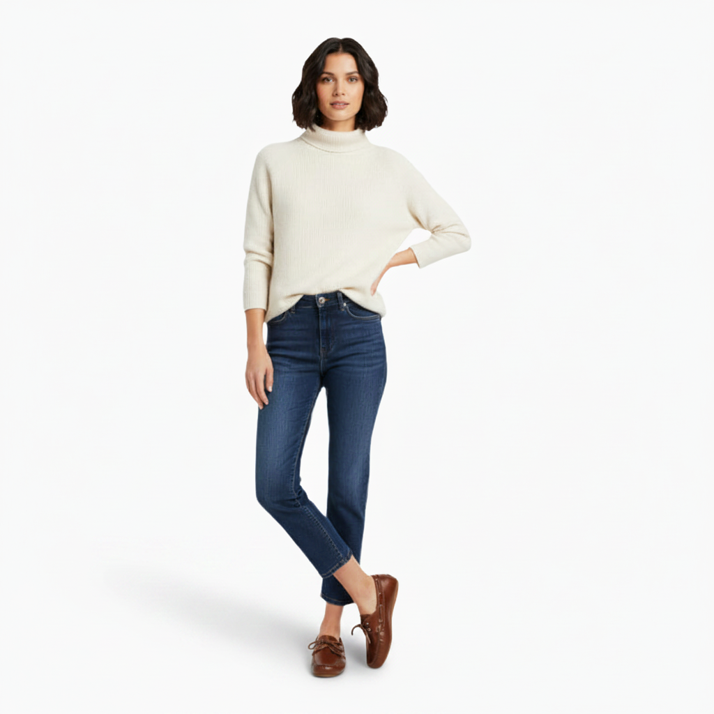 Gros plan sur les lacets en cuir tressé des mocassins en daim marron, accentuant l'attention aux détails.