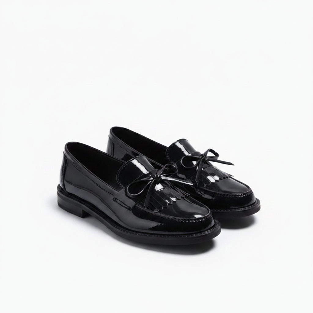 Détail de la semelle intérieure et du confort du mocassin femme, promis pour un usage prolongé.