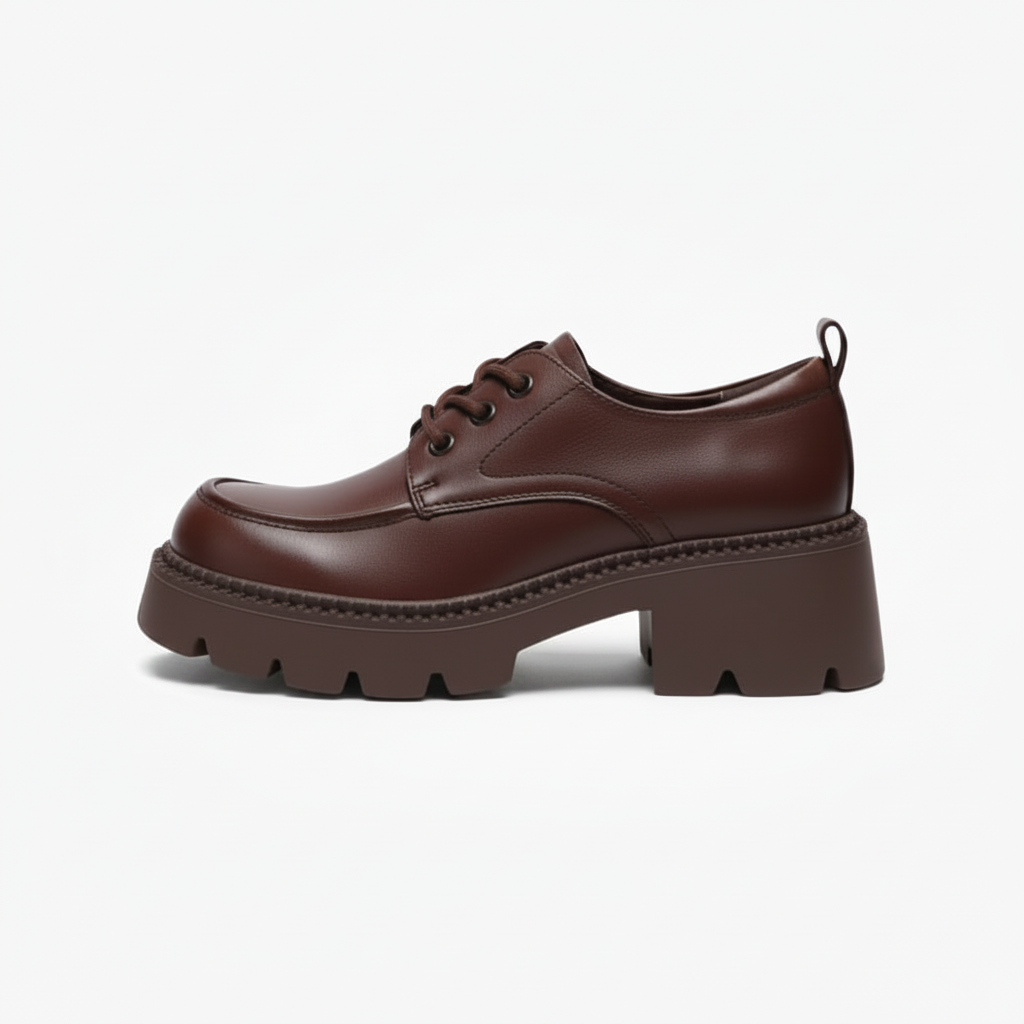 Mocassin Plateforme Cuir Marron Femme : L'Allure Chic & Confort Affirmé